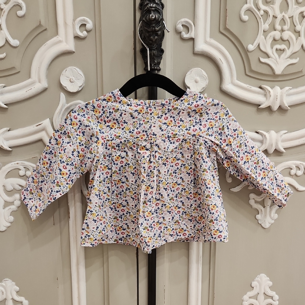 Jacadi Paris 'London Of Liberty Betsy' Floral Baby Girl Blouse Size 1/ 12 Months